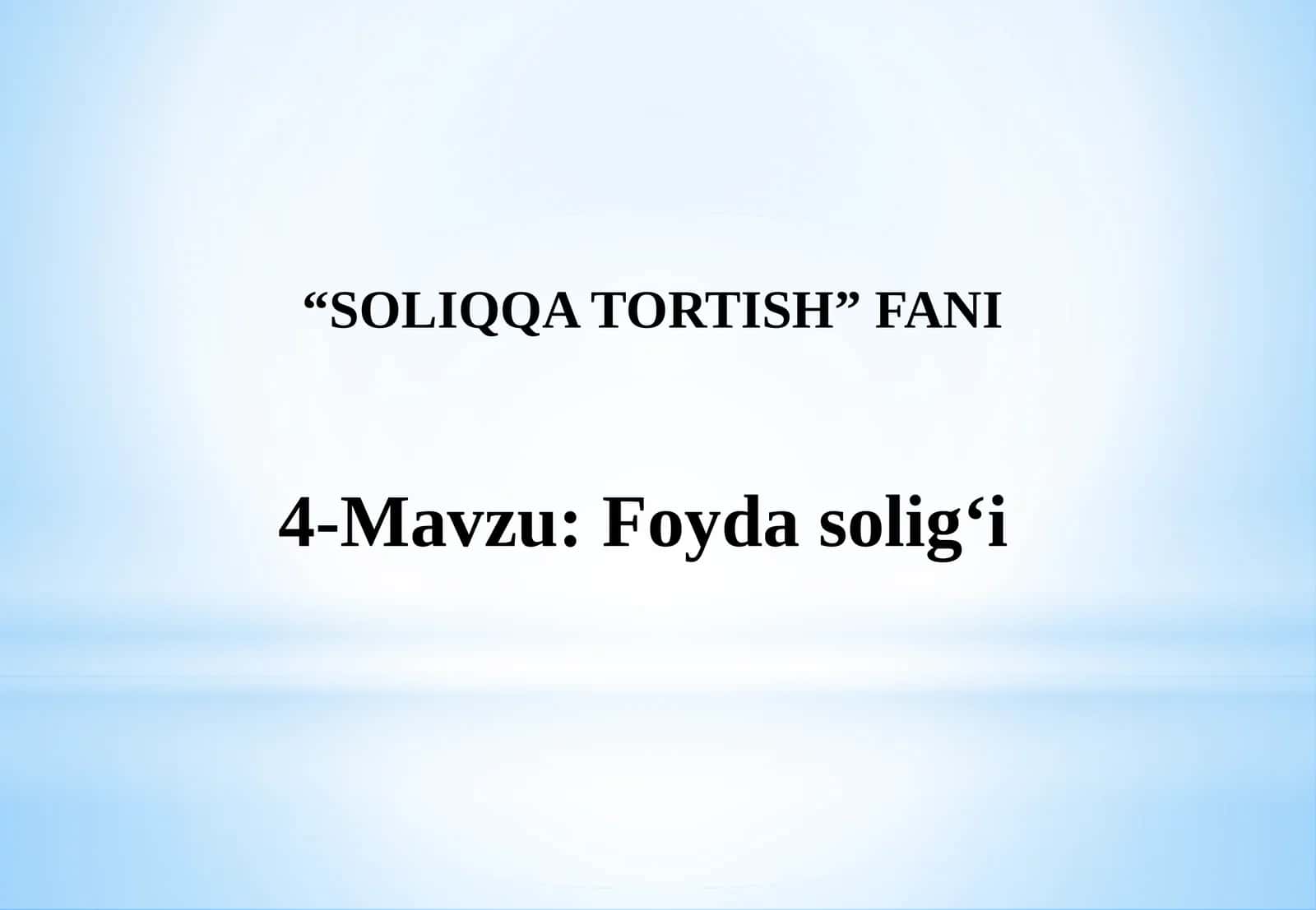 Foydasolig‘i