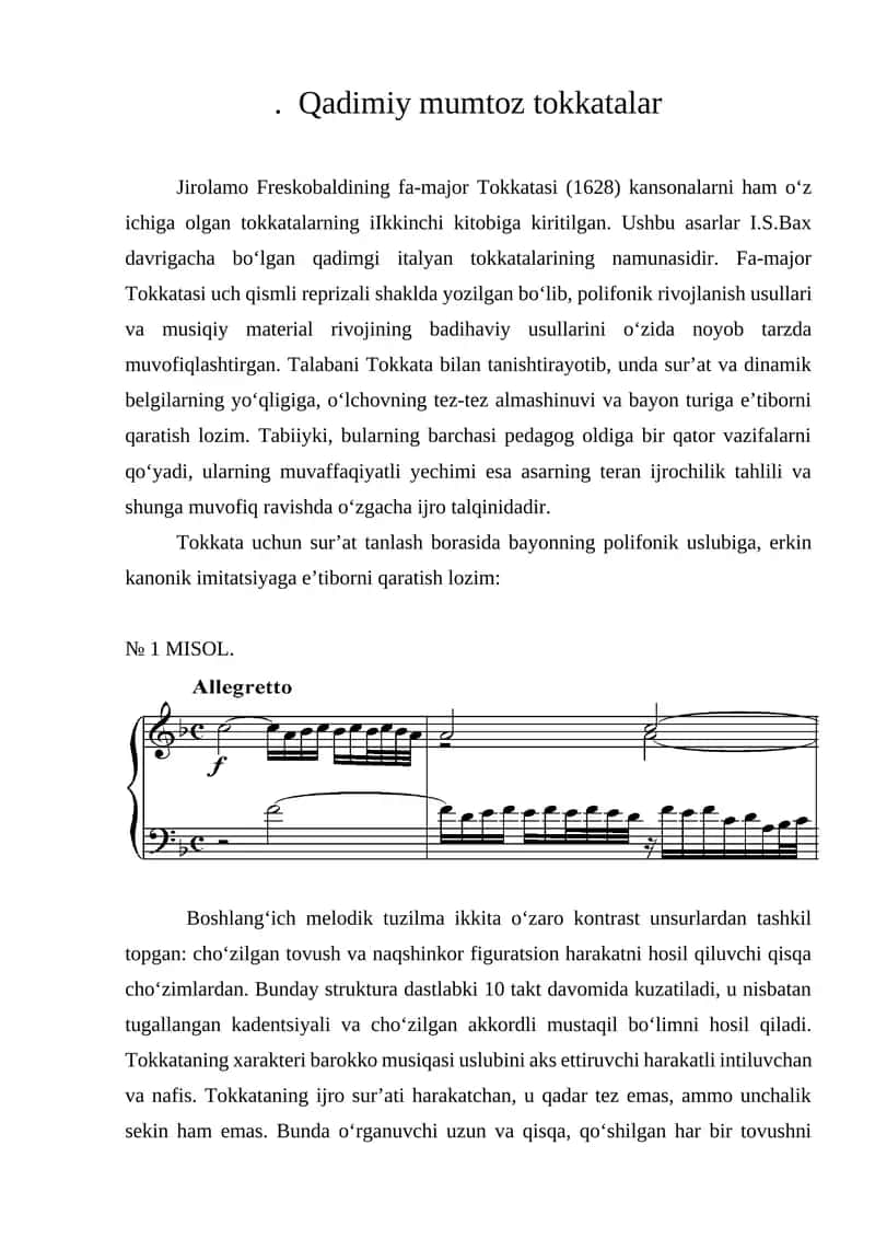 Fa-major Tokkatasi