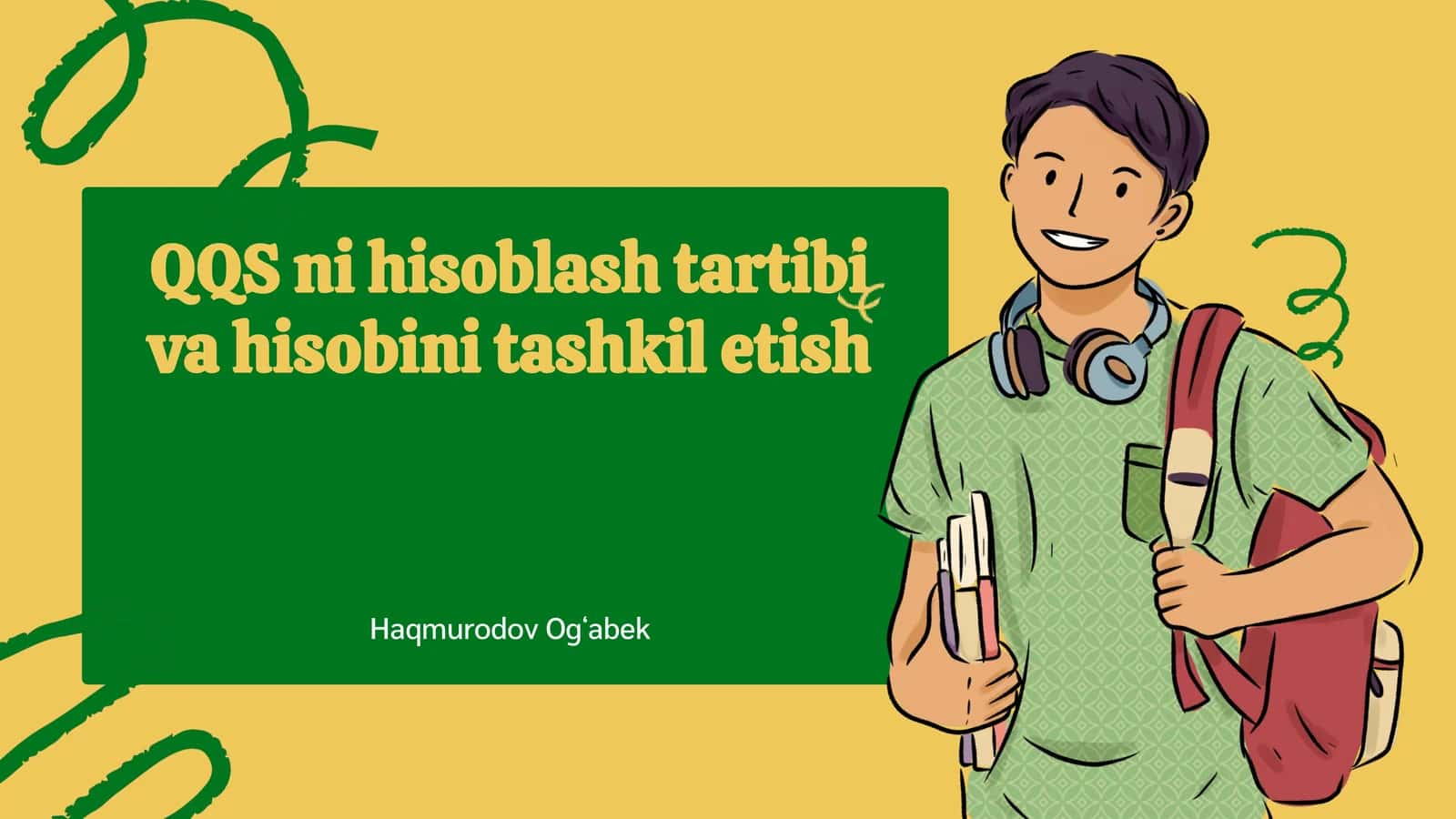 QQS ni hisoblash tartibi va hisobini tashkil etish
