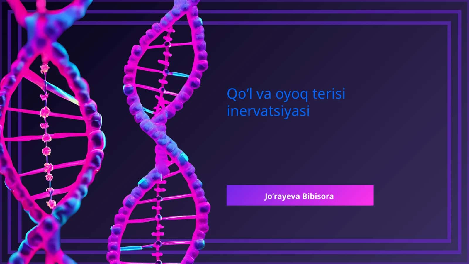 Qoʻl va oyoq terisi inervatsiyasi