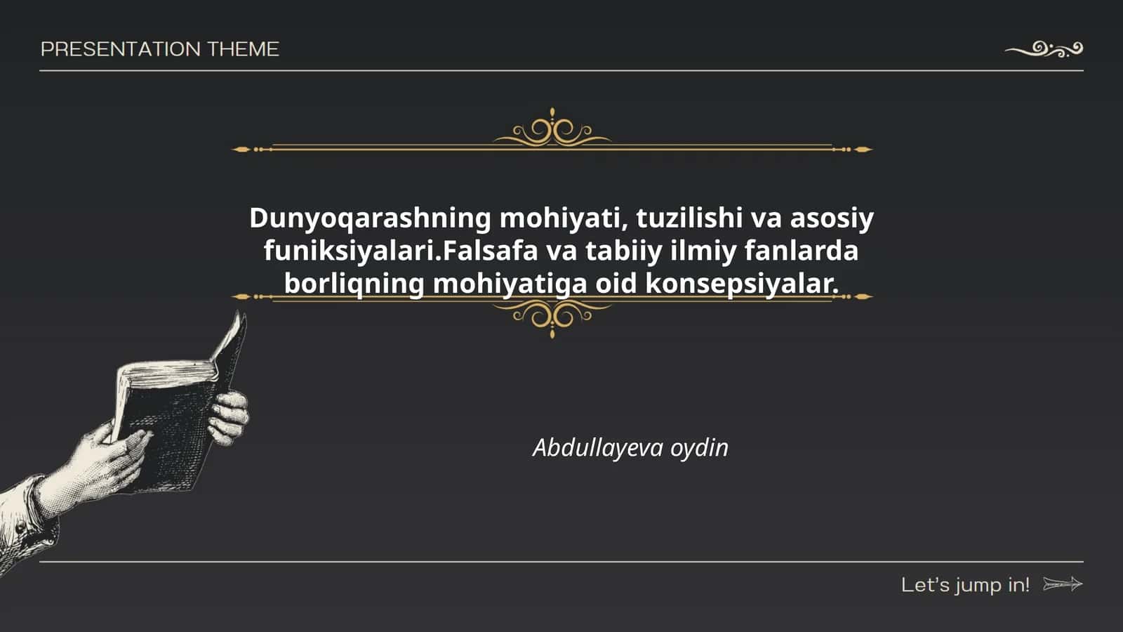Dunyoqarashning mohiyati