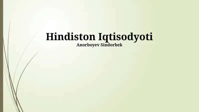 Hindiston Iqtisodyoti
