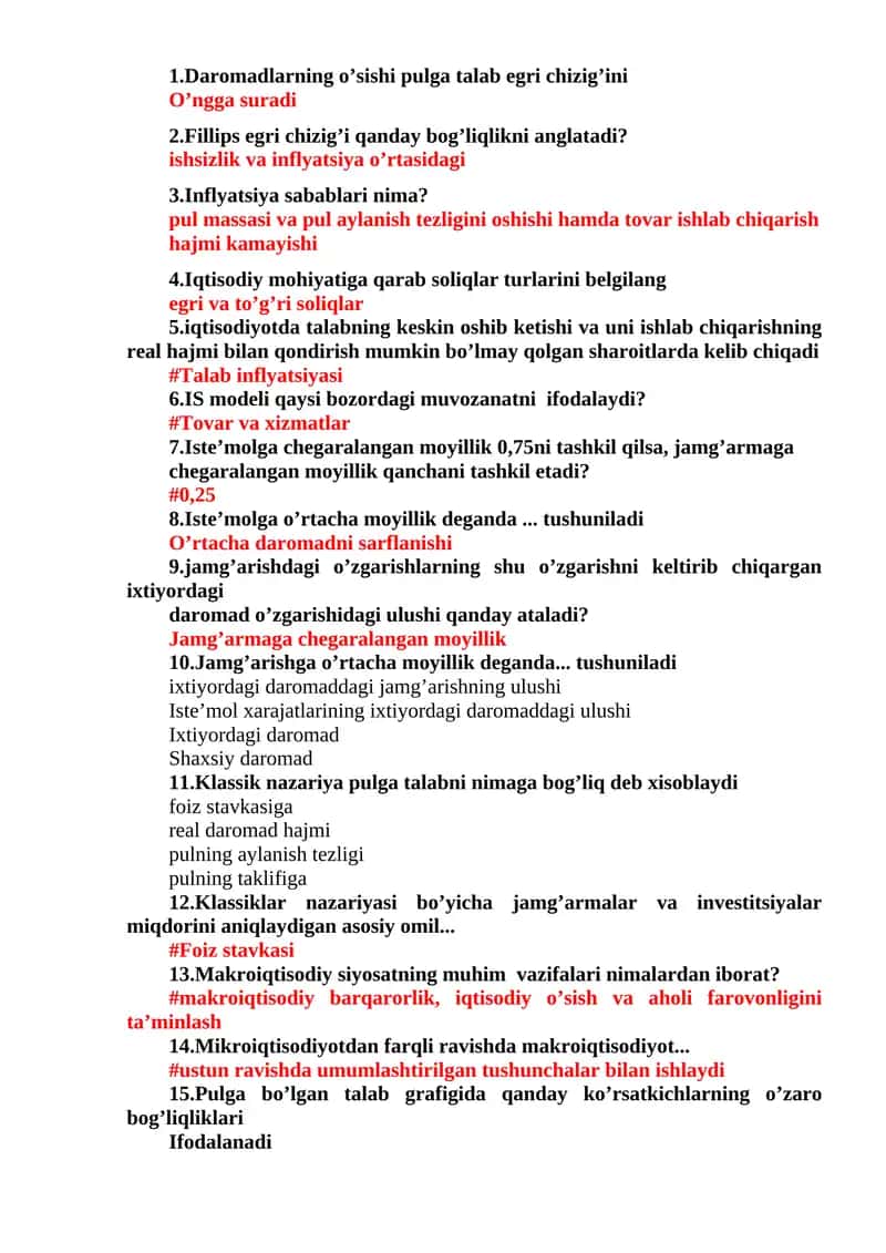 Daromadlarning o’sishi pulga talab egri chizig’ini