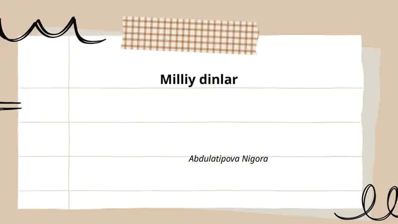 Milliy dinlar