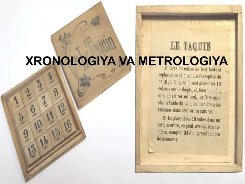 XRONOLOGIYA VA METROLOGIYA