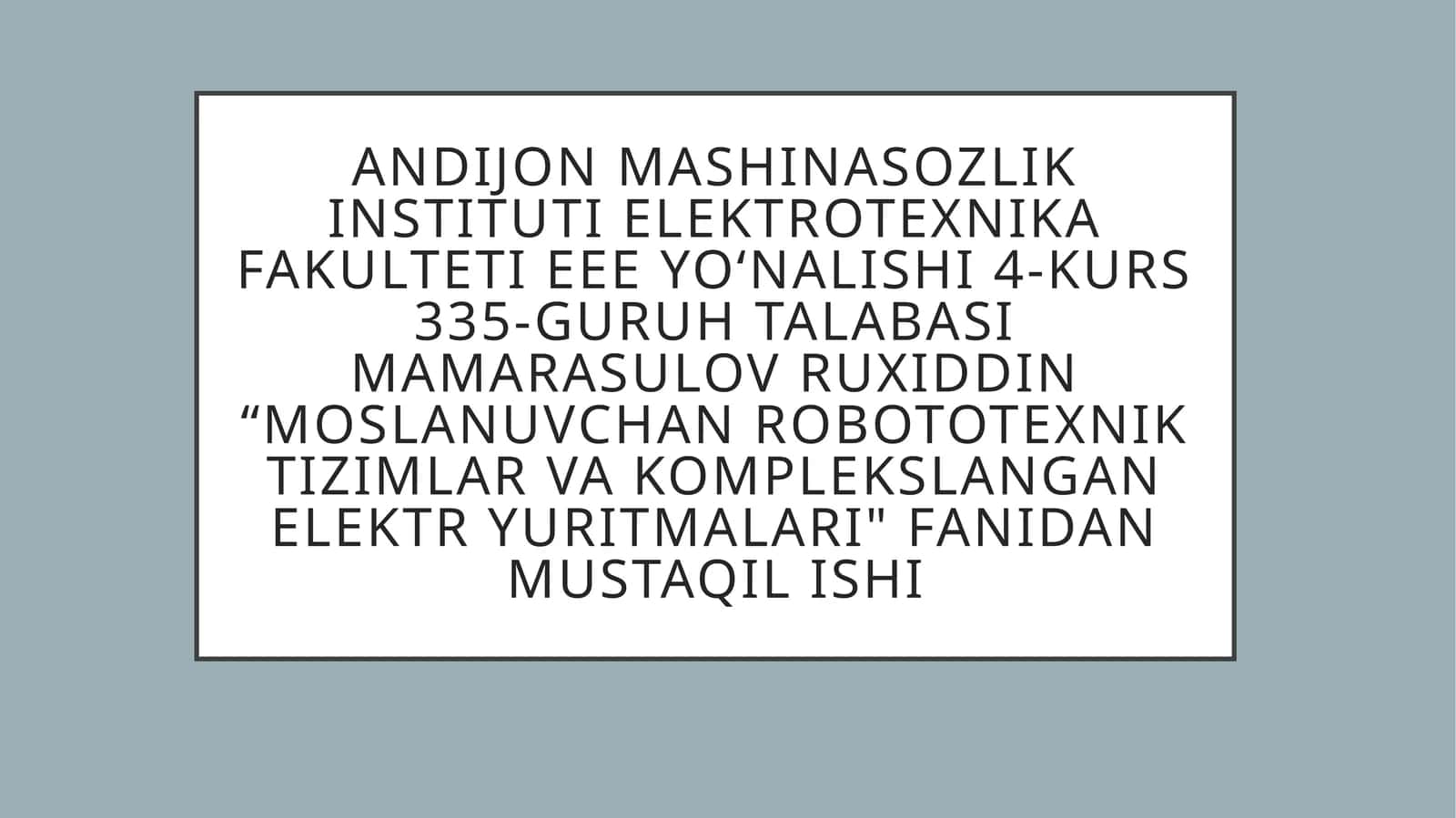 RVA KOMPLEKSLANGAN ELEKTR YURITMALARI