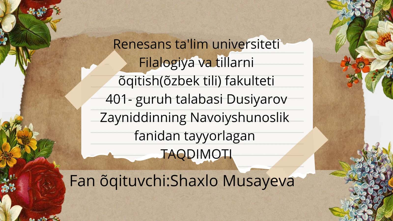 Navoiyning ilmiy-nasriy asarlari