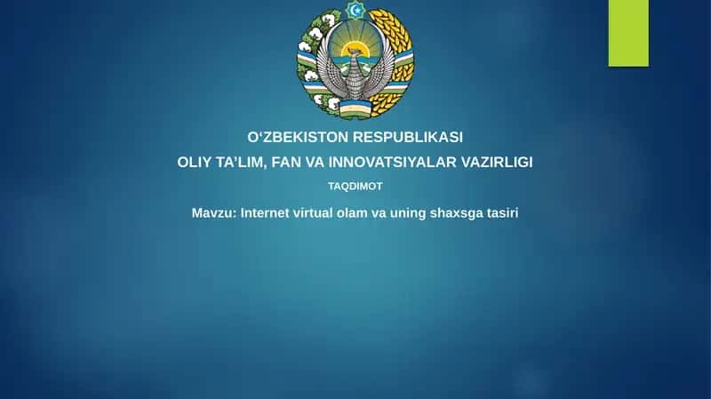 Internet va Virtual Olam: Shaxsga Ta'siri