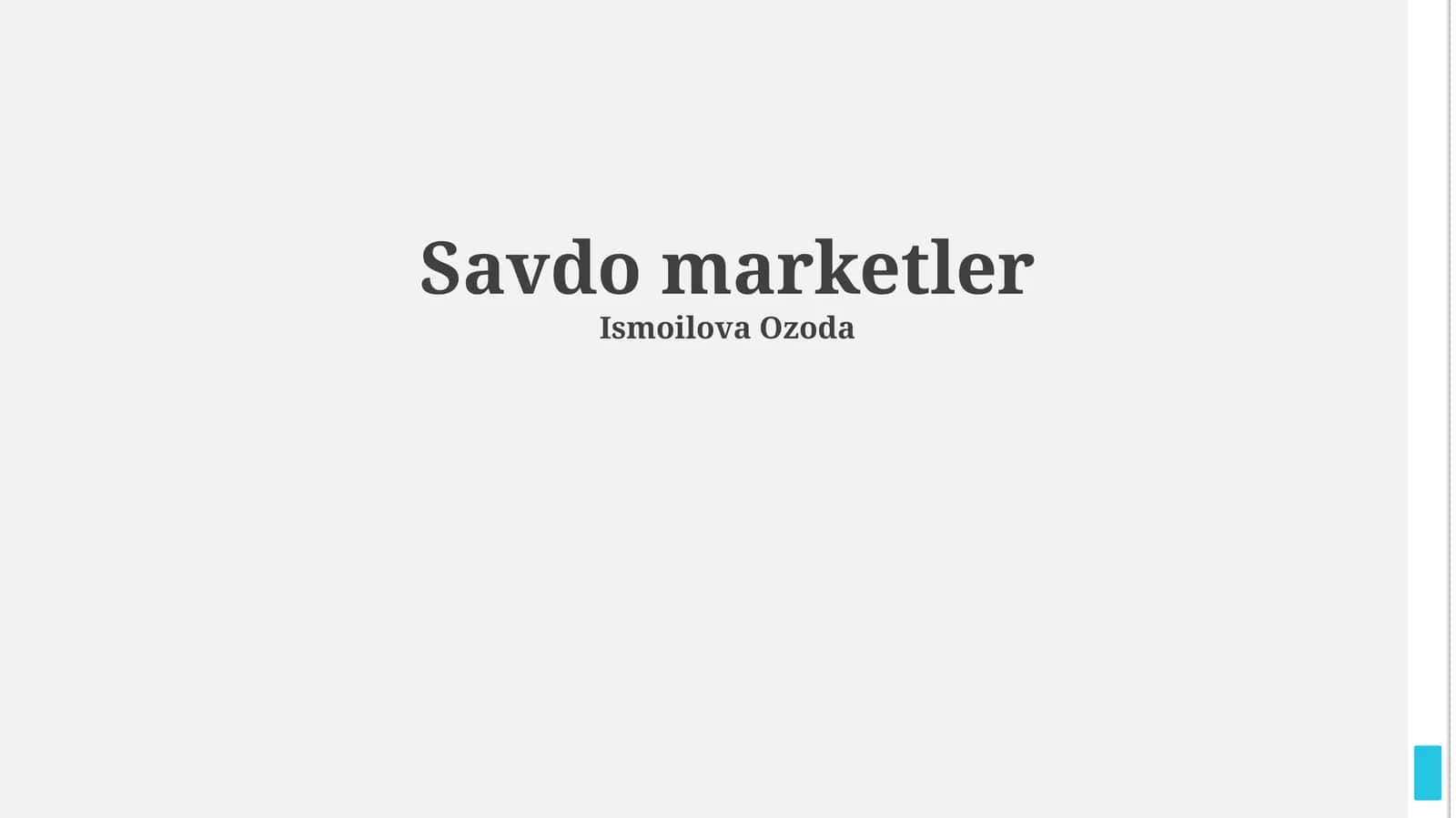Savdo marketlar