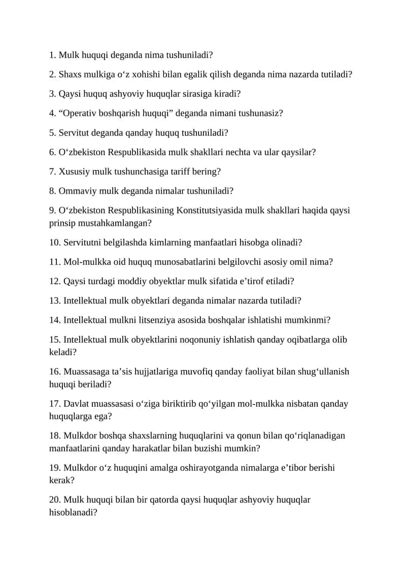 Mulk huquqlari