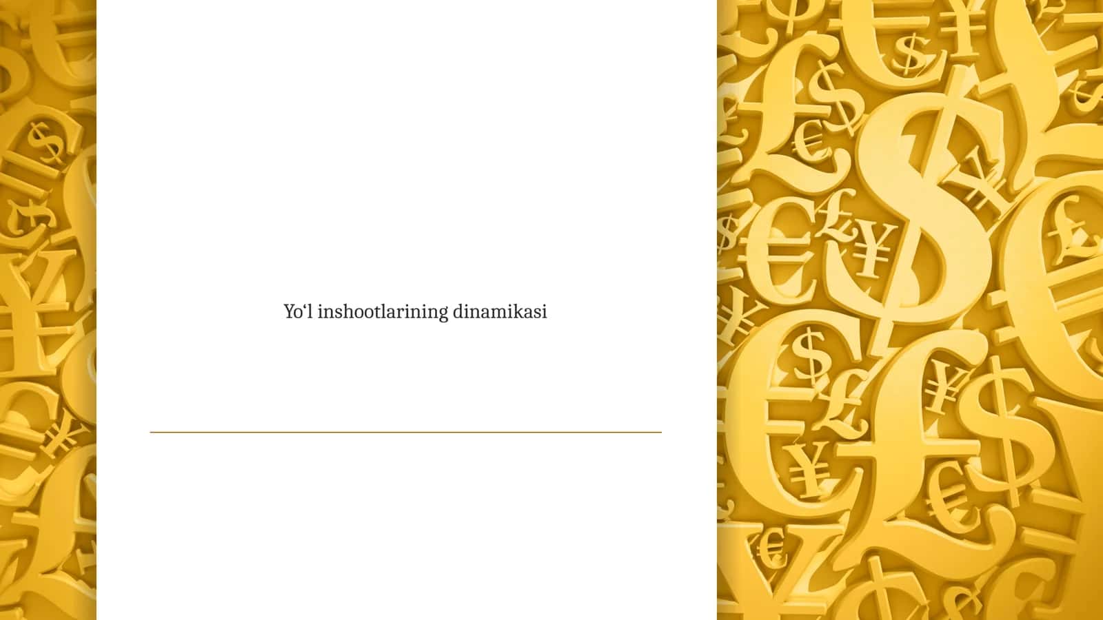 Yo‘l inshootlarining dinamikasi