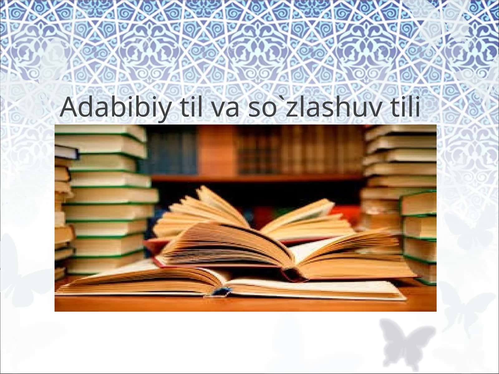 Adabiy til va so'zlashuv tili