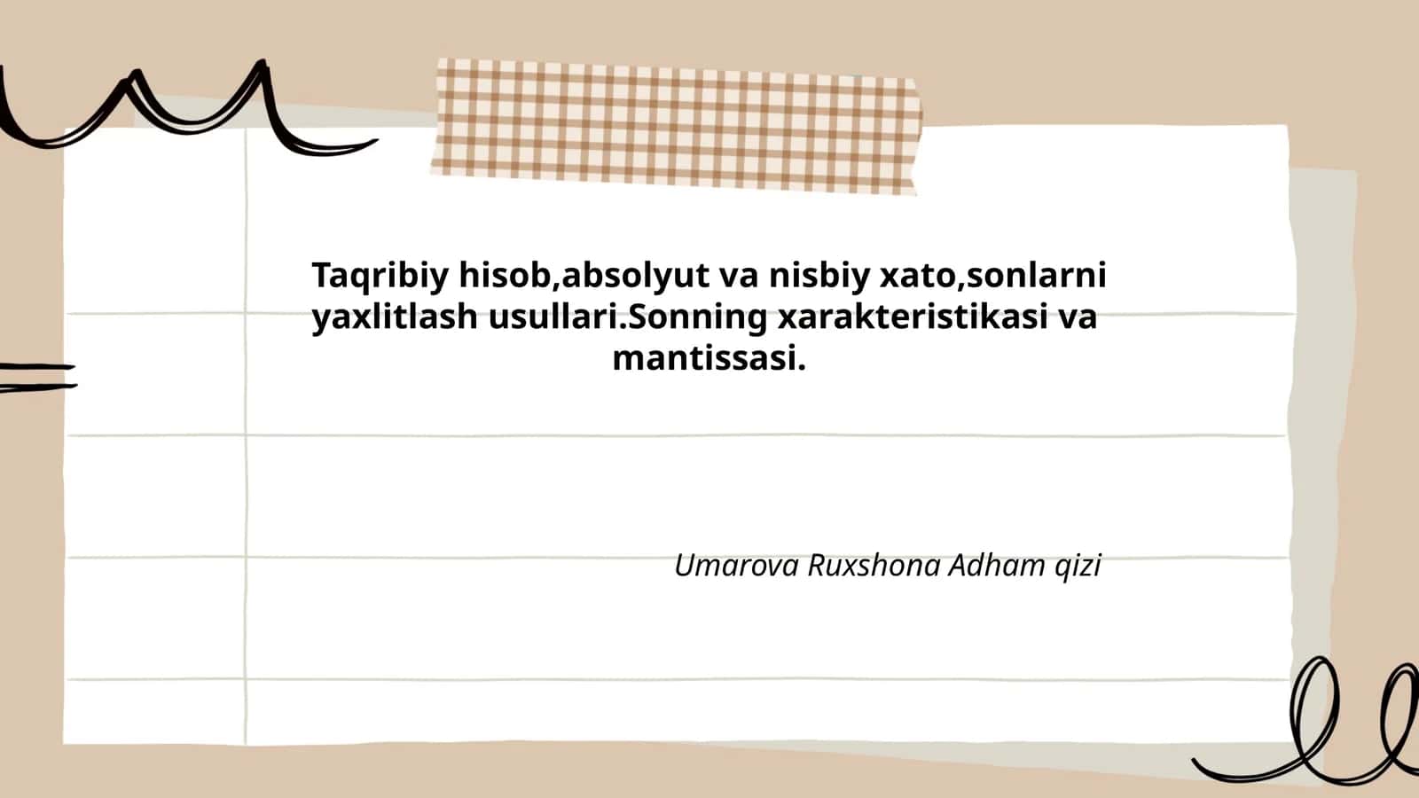 Taqribiy hisob, absolyut va nisbiy xato