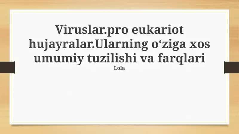 Viruslar