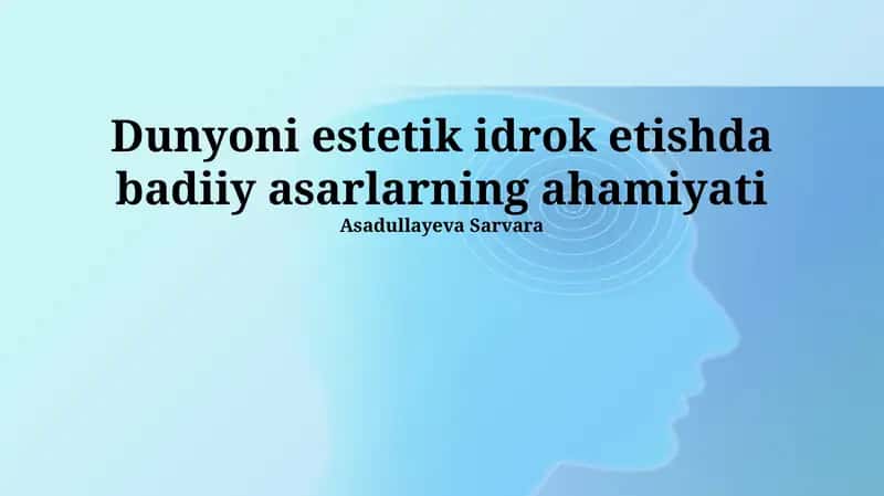San'at va Jamiyat O'rtasidagi Aloqa