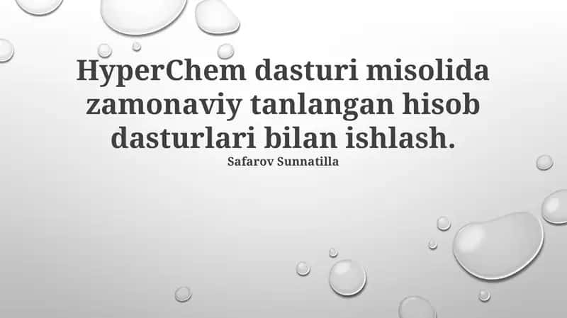 HyperChem dasturi