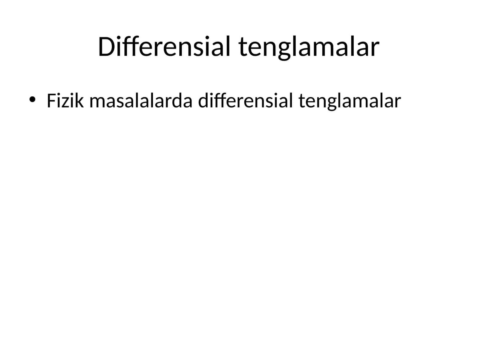 differensial tenglama.