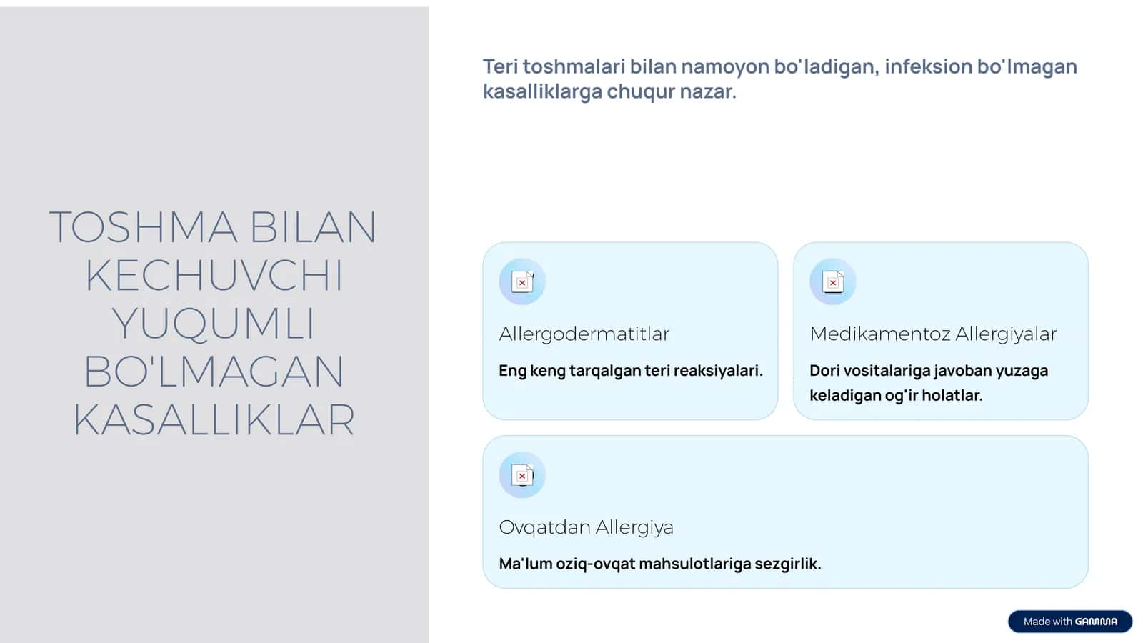Allergodermatitlar Turlari va Sabablari