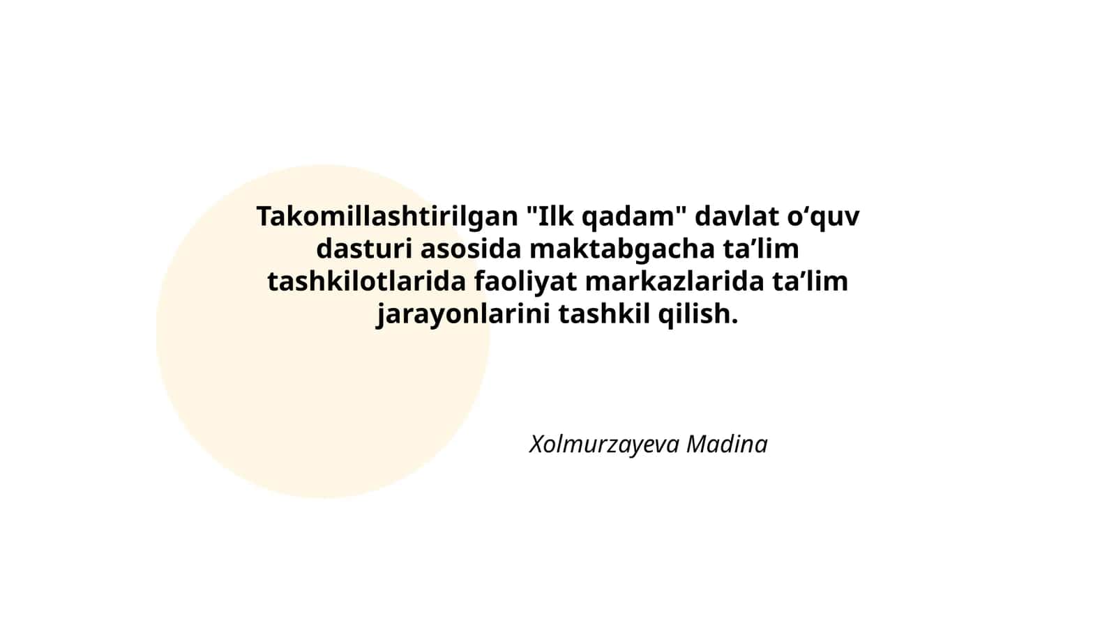 Ilk qadam davlat oʻquv dasturi