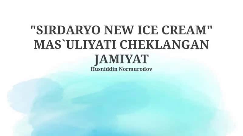 Sirdaryo New Ice Cream