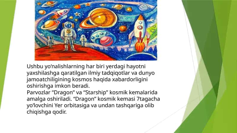 Parvozlar “Dragon” va “Starship”