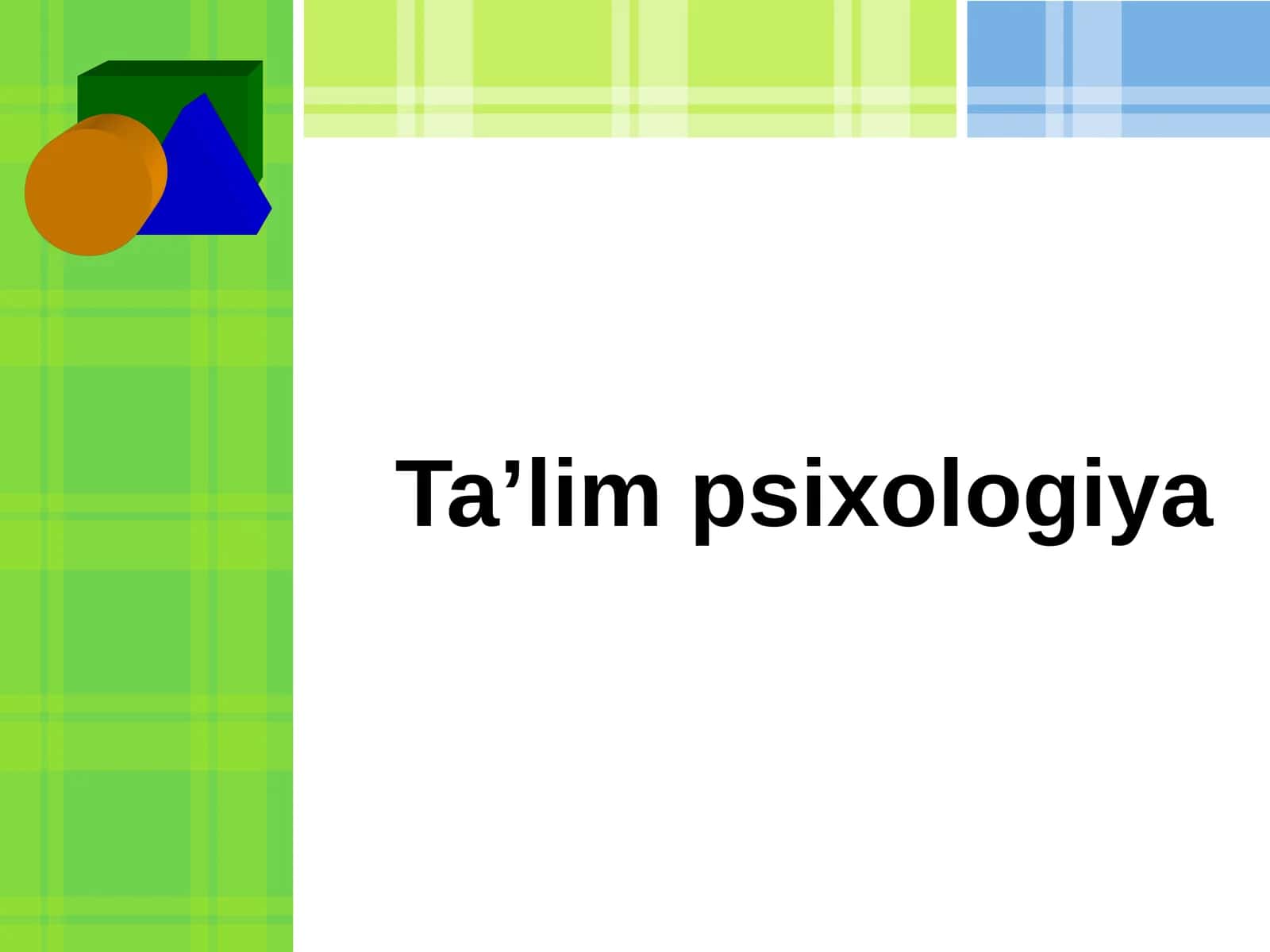 Ta’lim psixologiya