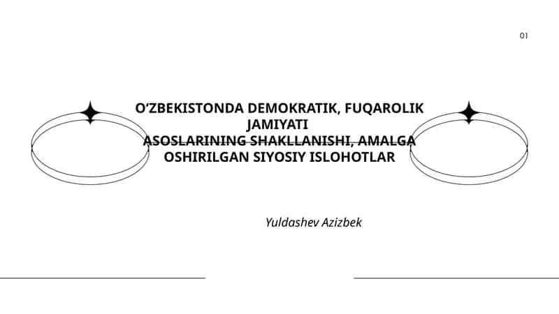 O‘ZBEKISTONDA DEMOKRATIK, FUQAROLIK JAMIYATI ASOSLARINING SHAKLLANISHI, AMALGA OSHIRILGAN SIYOSIY ISLOHOTLAR
