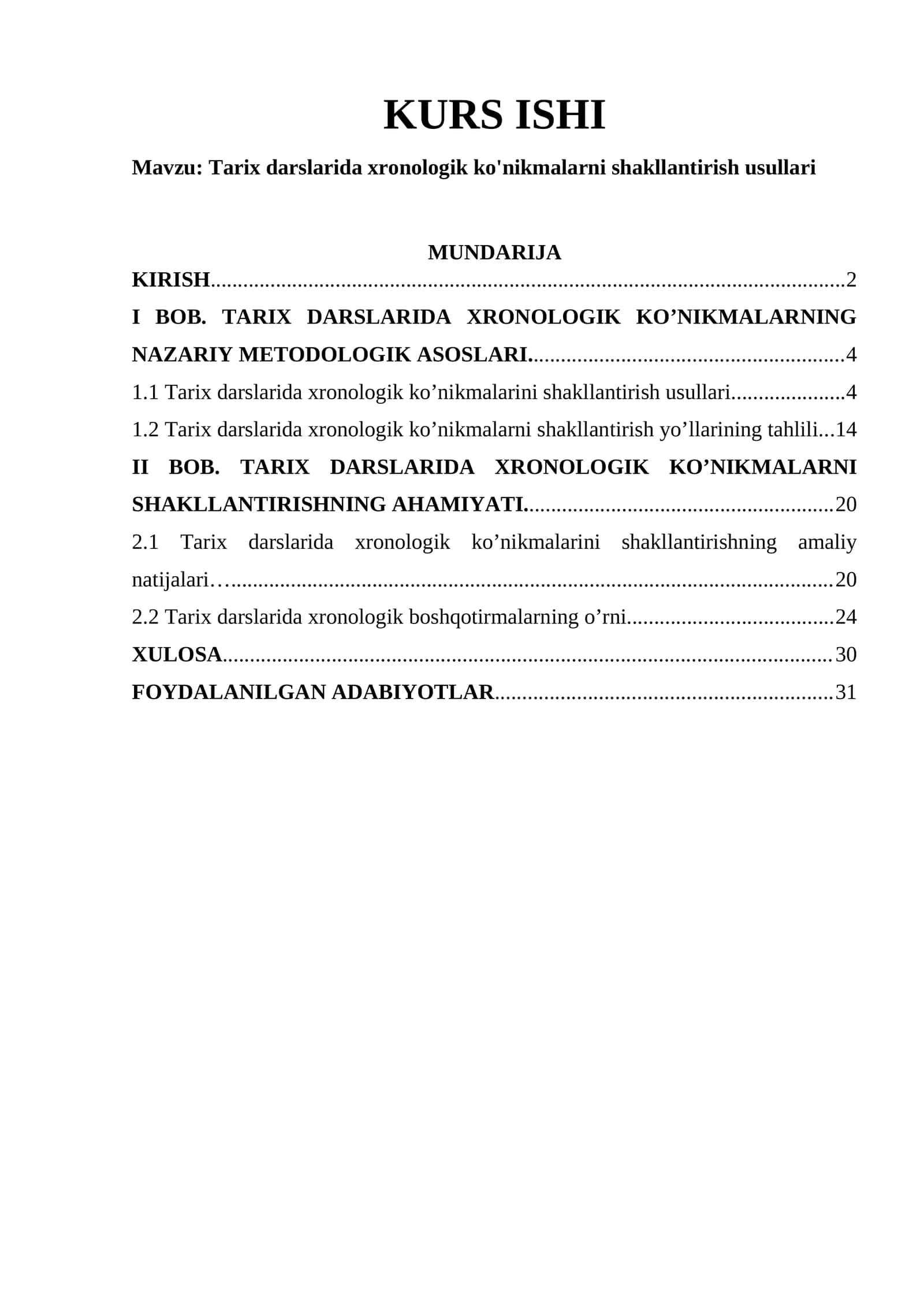 Tarix darslarida xronologik ko'nikmalarni shakllantirish usullari