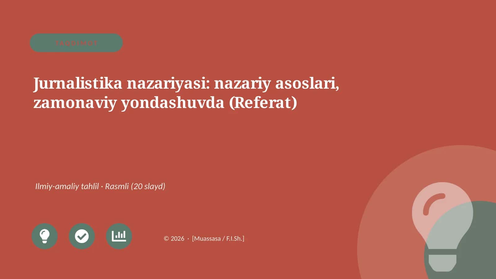 Jurnalistika nazariyasi: nazariy asoslari, zamonaviy yondashuvda