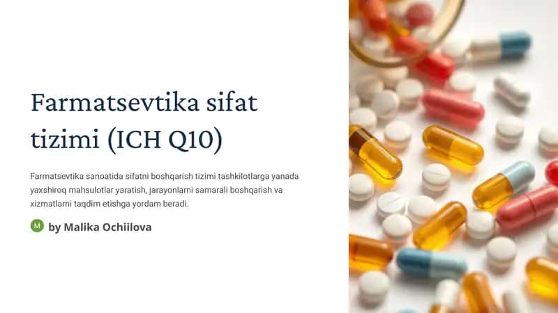Farmatsevtika sifat tizimi (ICH Q10)
