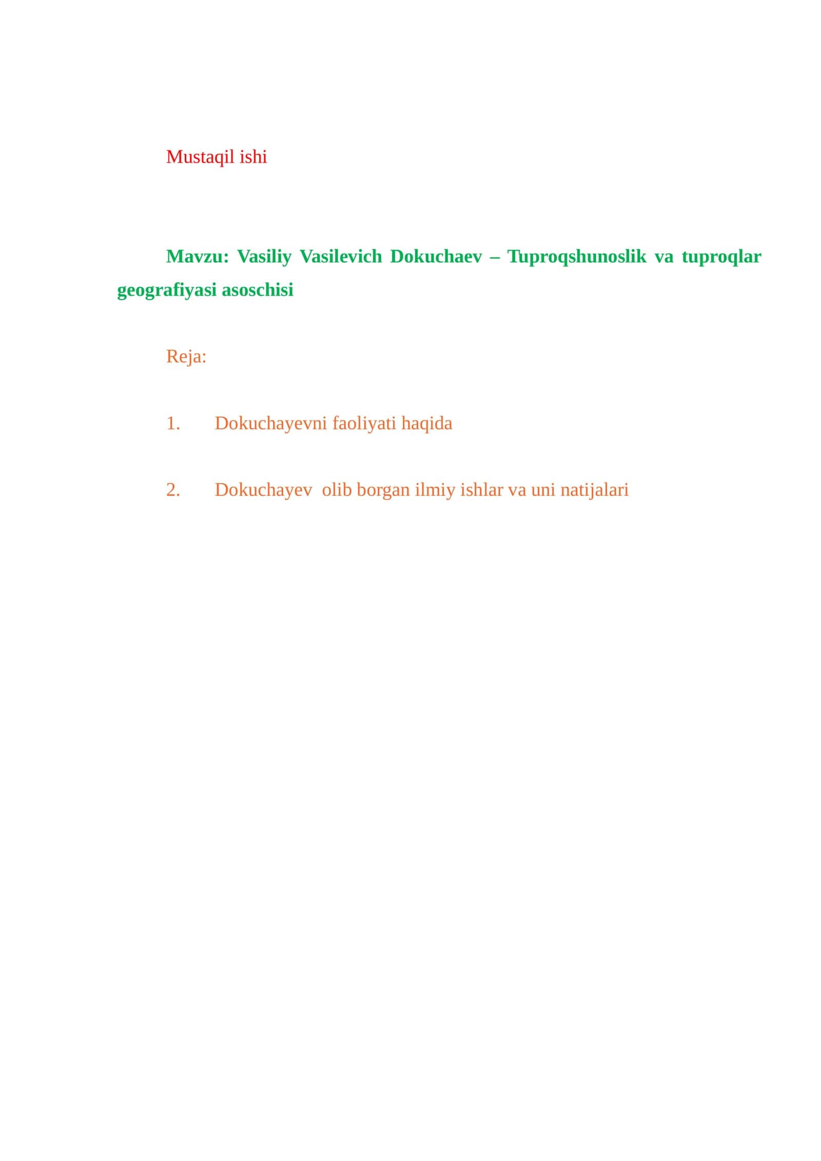 Vasiliy Vasilevich Dokuchaev – Tuproqshunoslik va tuproqlar geografiyasi asoschisi