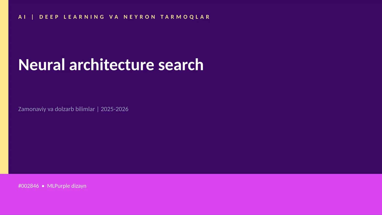 Neural architecture search