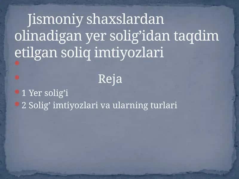 Yer solig’i