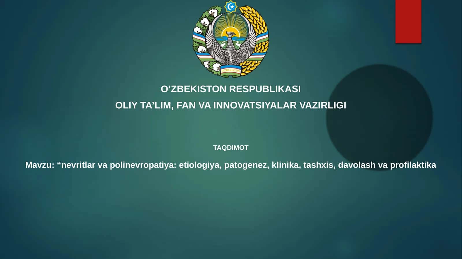 nevritlarvapolinevropatiya:etiologiya,patogenez,klinika,tashxis,davolashvaprofilaktika