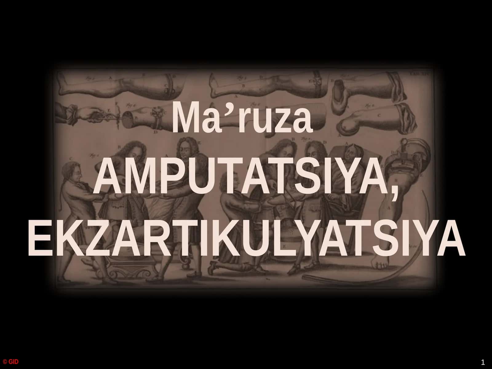 AMPUTATSIYA, EKZARTIKULYATSIYA