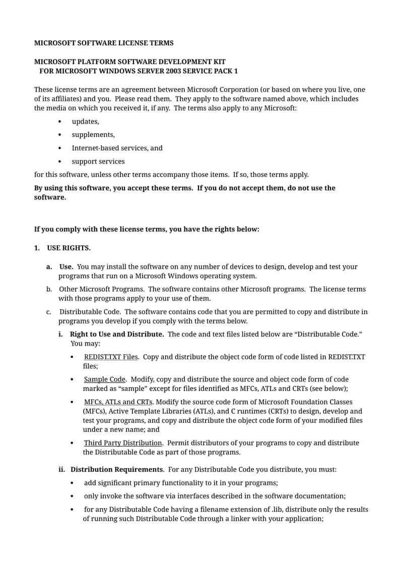 MICROSOFT PLATFORM SOFTWARE DEVELOPMENT KIT