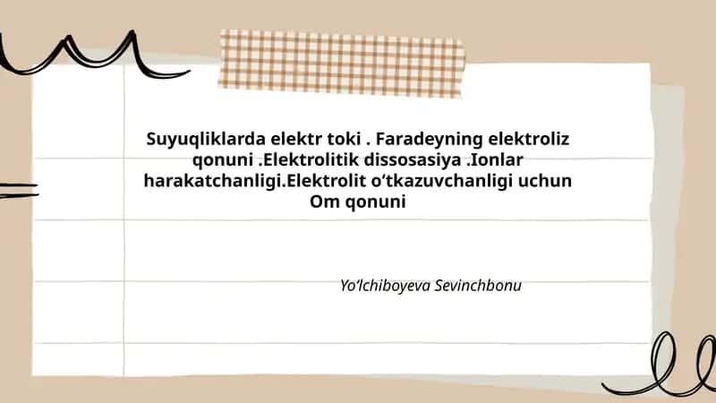Faradeyning elektroliz qonuni