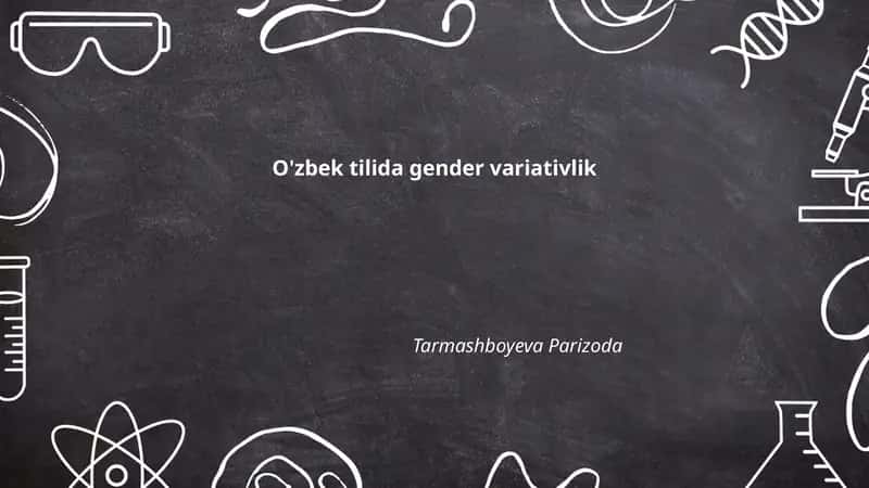 O'zbek tilida gender variativlik