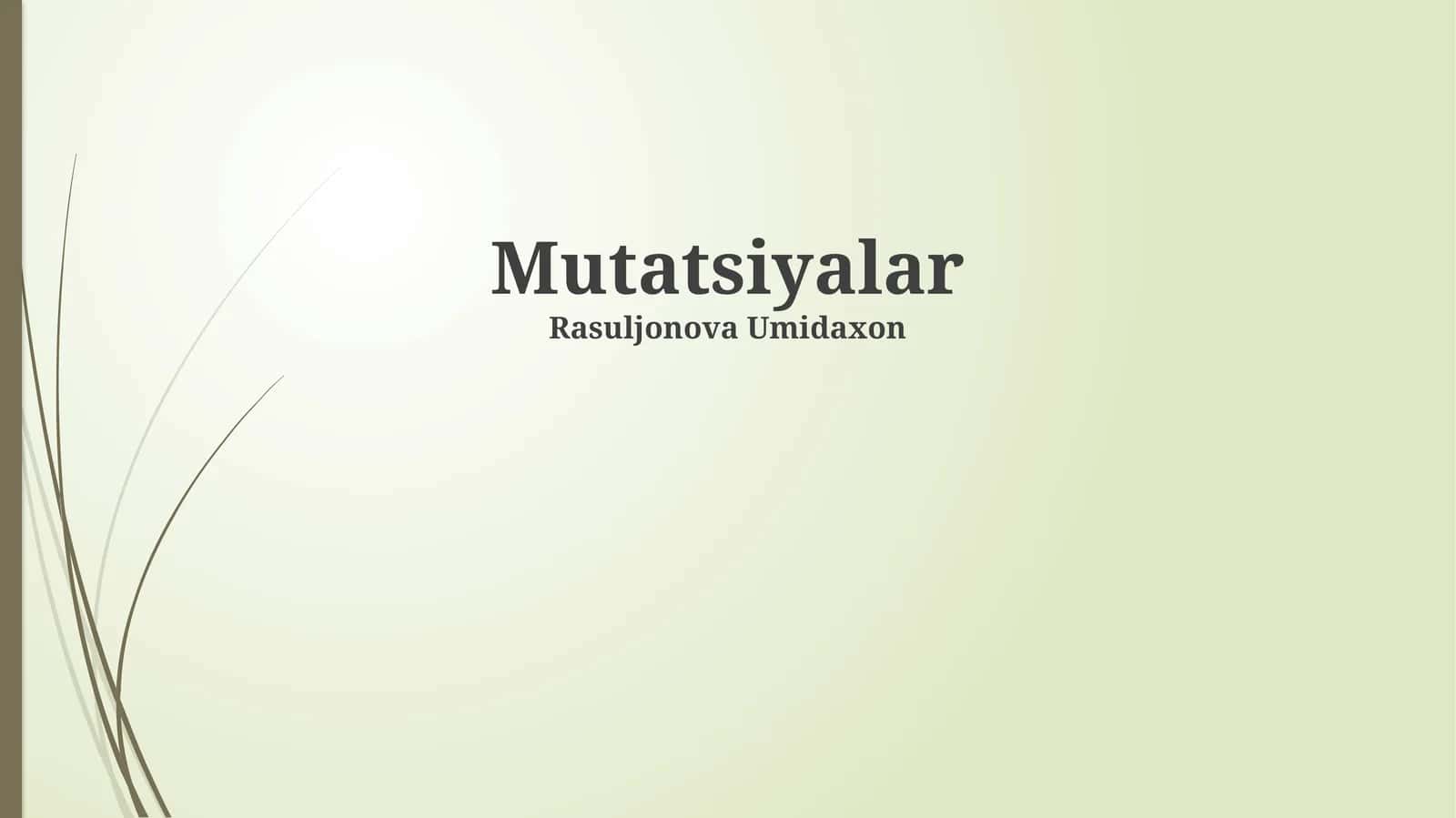 Mutatsiyalar