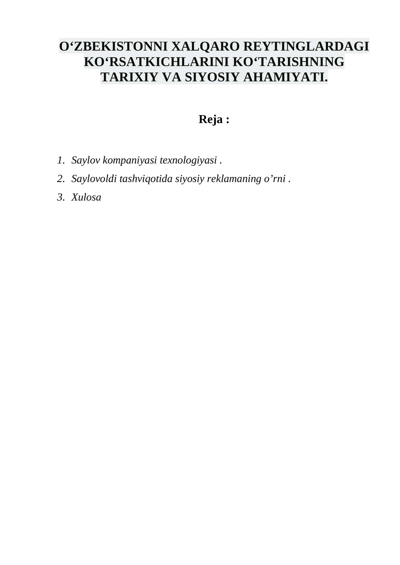 Saylov texnologiyalari