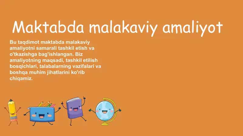 Malakaviy Amaliyotni Tashkil Etish Bosqichlari