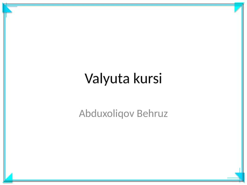Valyuta kursi