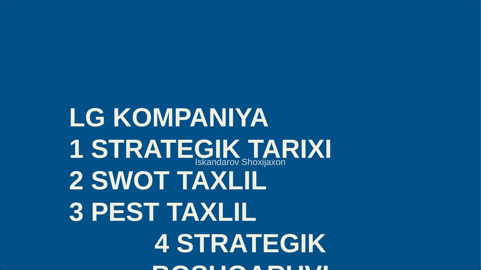 LG KOMPANIYA