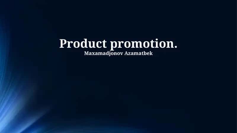 Product Promotion