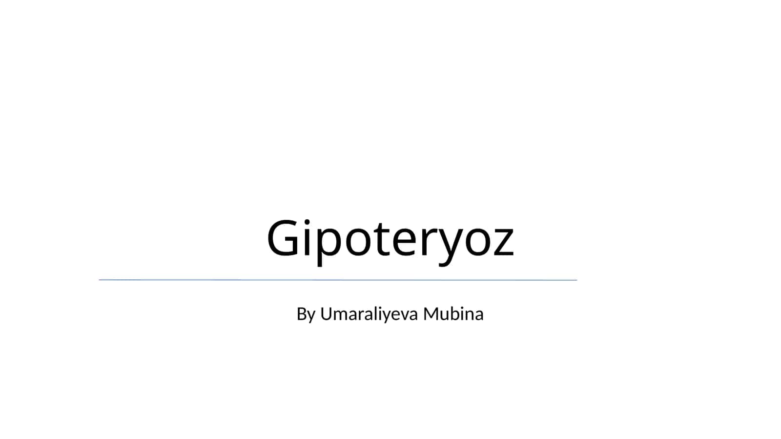 Gipoteryoz