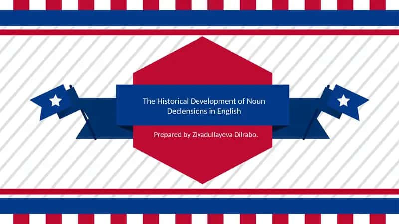 The Historical Development of Noun Declensions in English