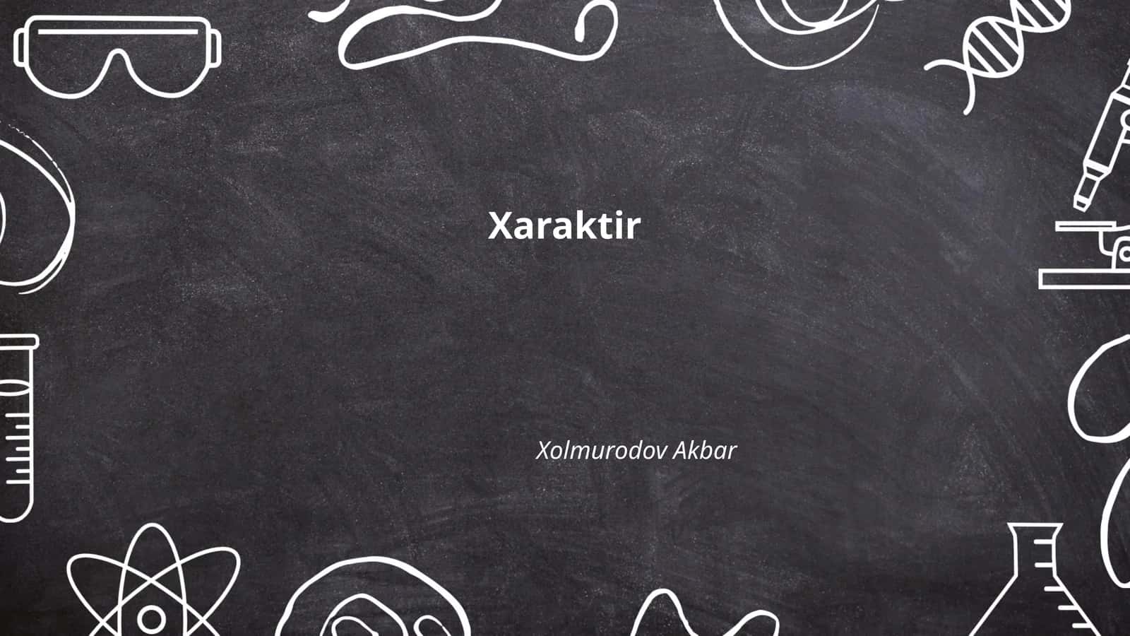 Xarakter turlari