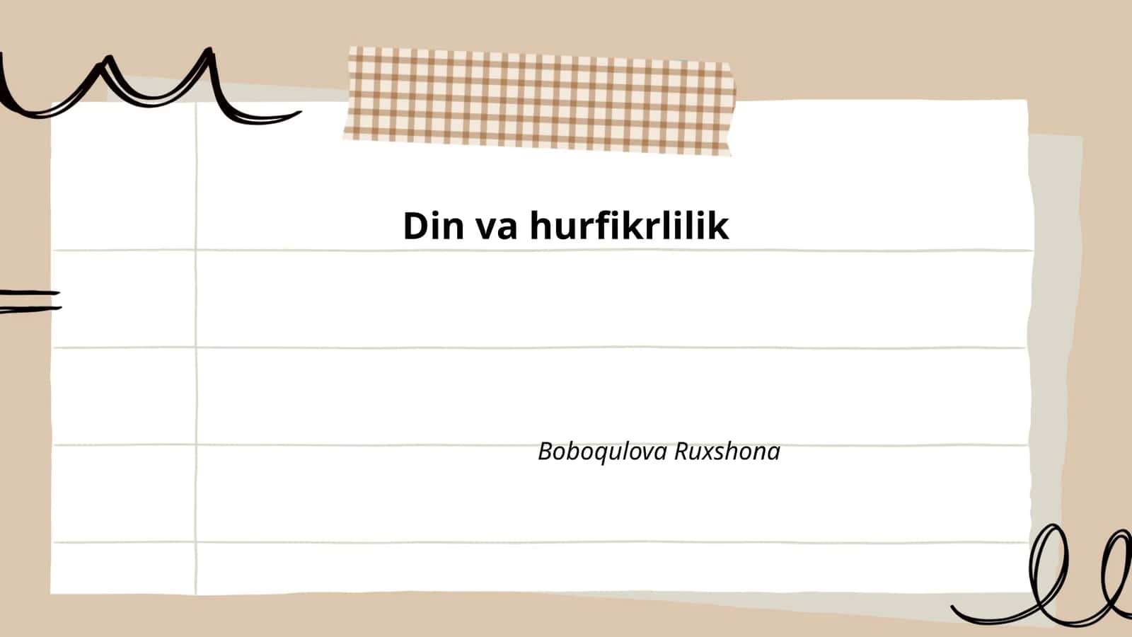 Din va ilmiy fanlar