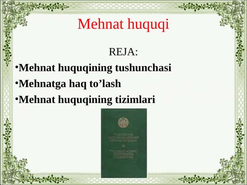 Mehnat huquqi