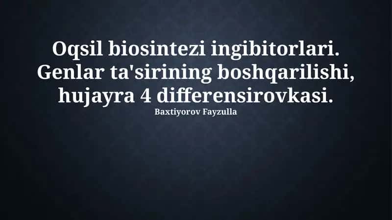 Oqsil biosintezi ingibitorlari
